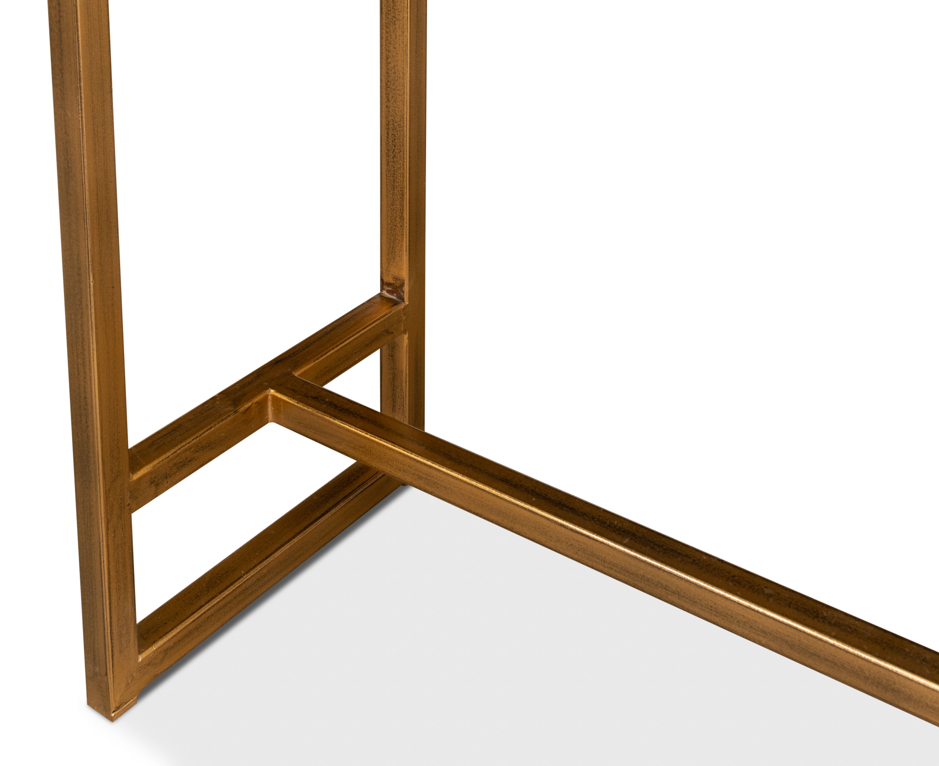 Shagreen Gold & Gray Console, Console Table by Sarreid, 49" length x 12" width x 34" height View 7