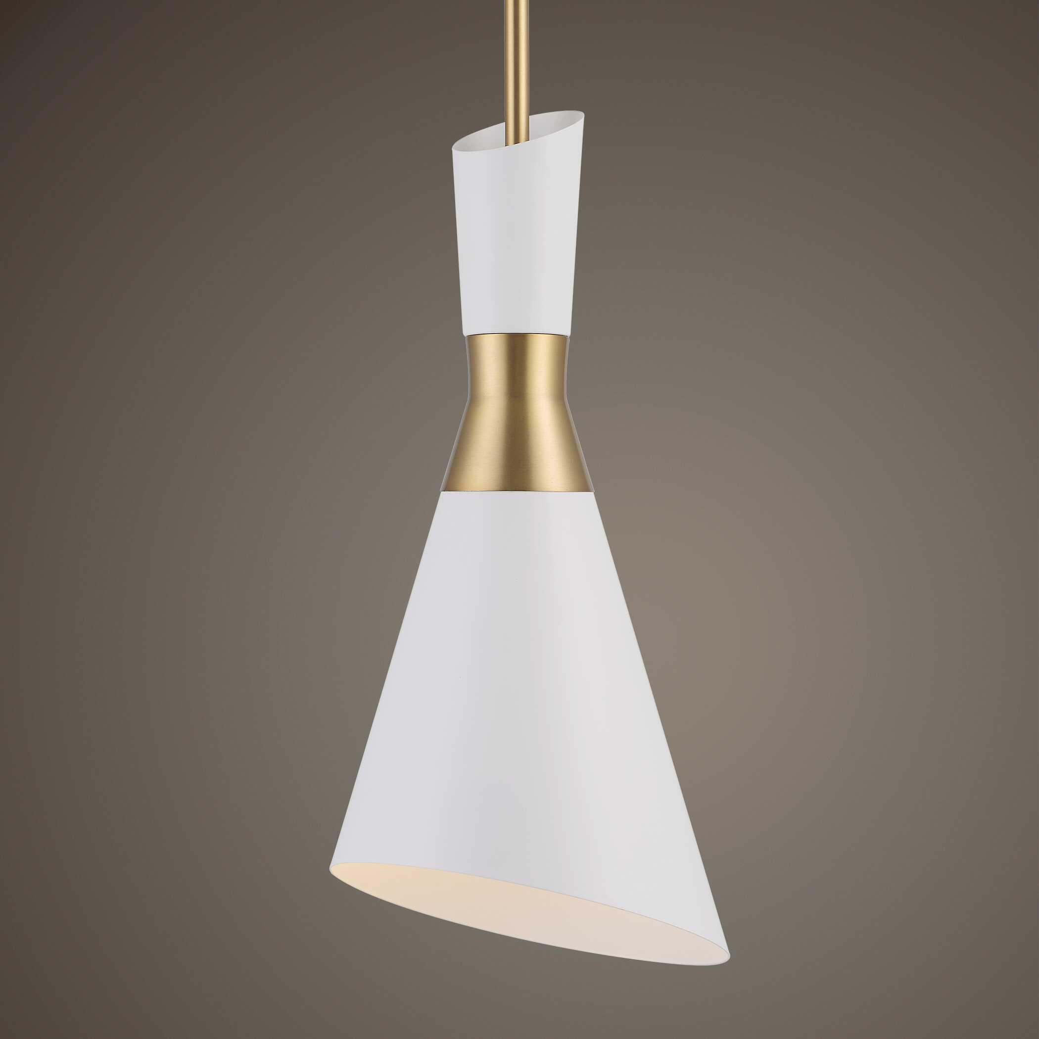Eames 1 Light Modern Mini Pendant, Ceiling Light by Uttermost, 8" width x 18.5" height x 8" diameter x 8" depth View 2