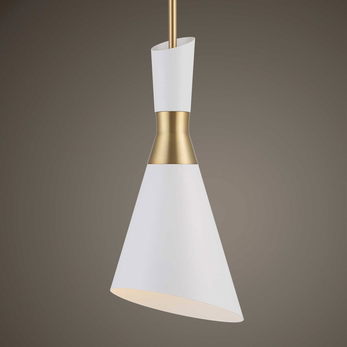 Eames 1 Light Modern Mini Pendant, Mini Light Pendant by Uttermost, 8" width x 18.5" height x 8" diameter x 8" depth View 2
