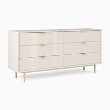 Online Designer Bedroom Quinn 72" 6 Drawer Wide Dresser, Haze