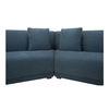 Fraser 3 Piece Modular Sectional With Wedge Slipper Deep Blue thumbnail 3