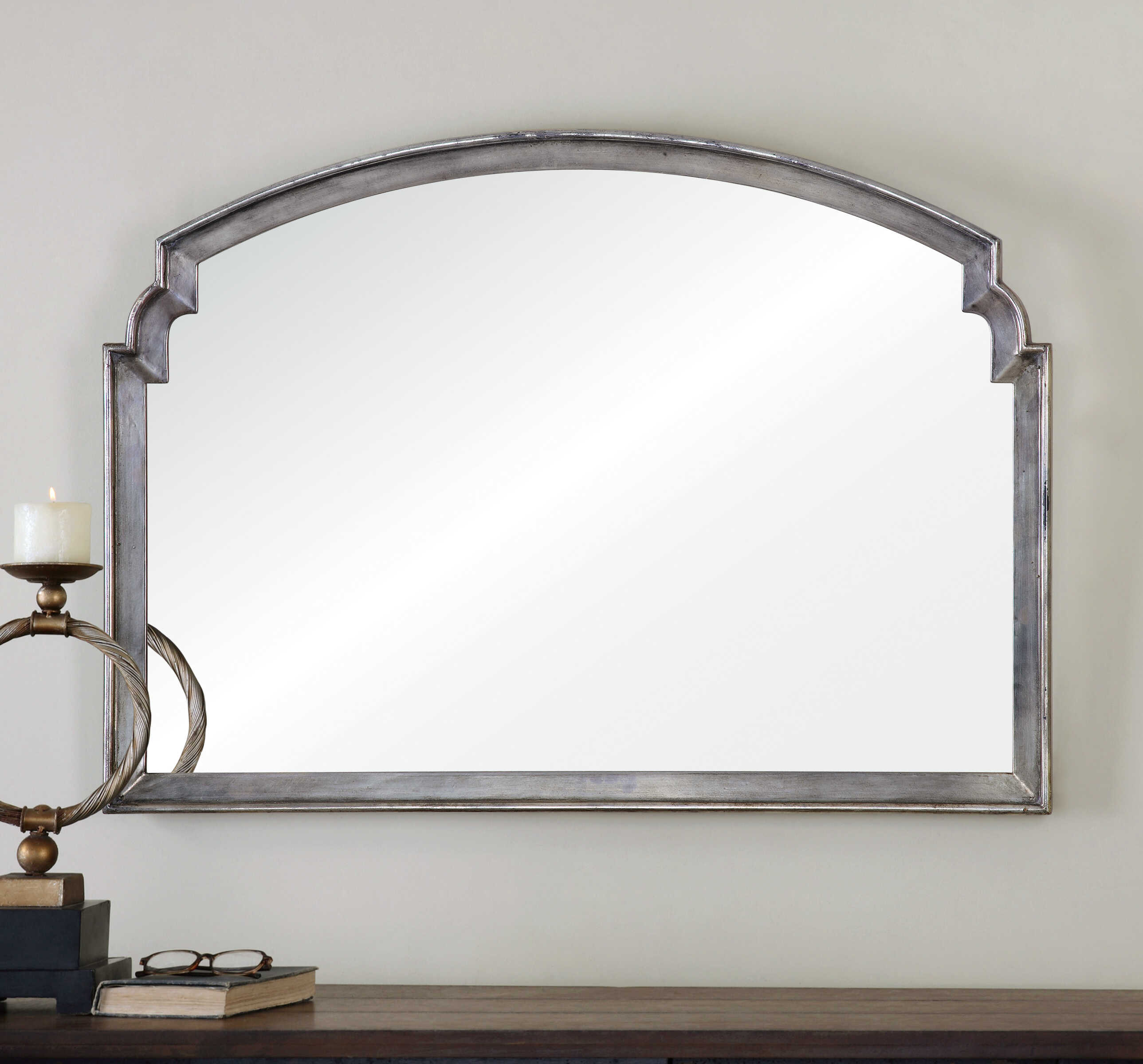 Via Della Silver Mirror, by Uttermost, 41.87" width x 29.25" height x 1.25" depth View 2