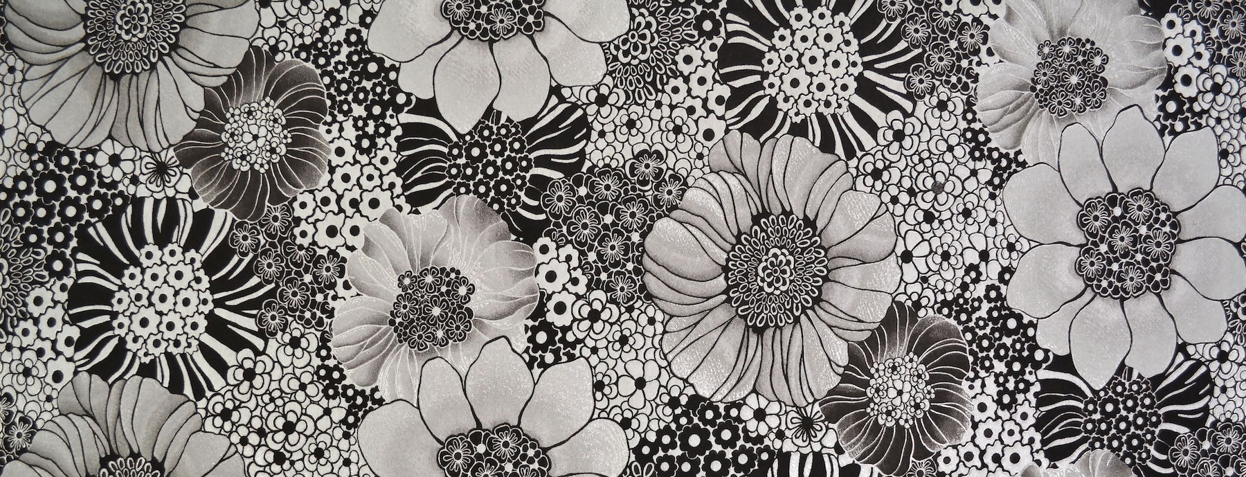 Anemones Black Wallpaper large image 