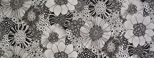 Anemones Black Wallpaper