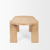 Sohan Light Brown Wood Oval Dining Table thumbnail 6