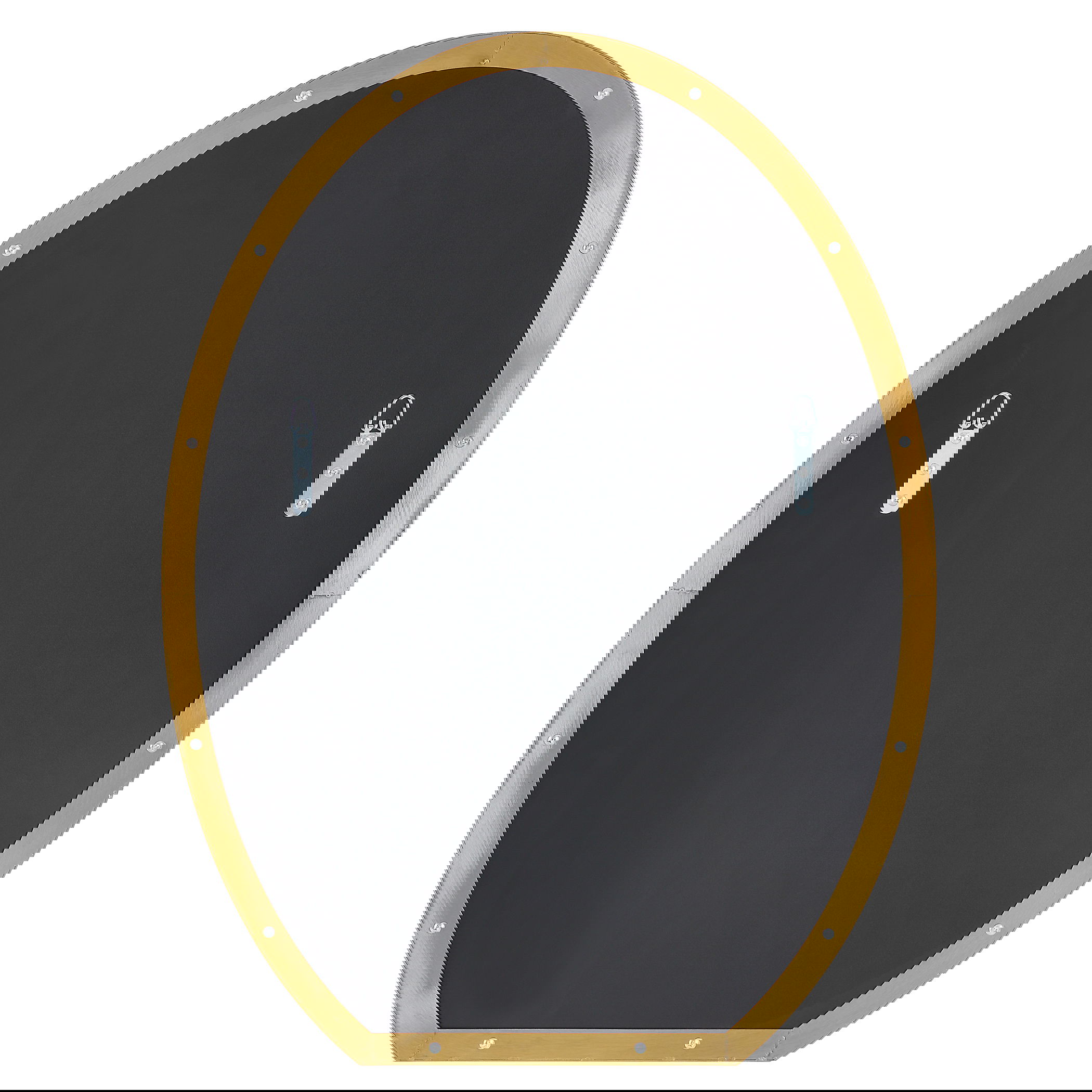 Cabell Brass Oval Mirror, by Uttermost, 24" width x 32" height x 1" depth View 8