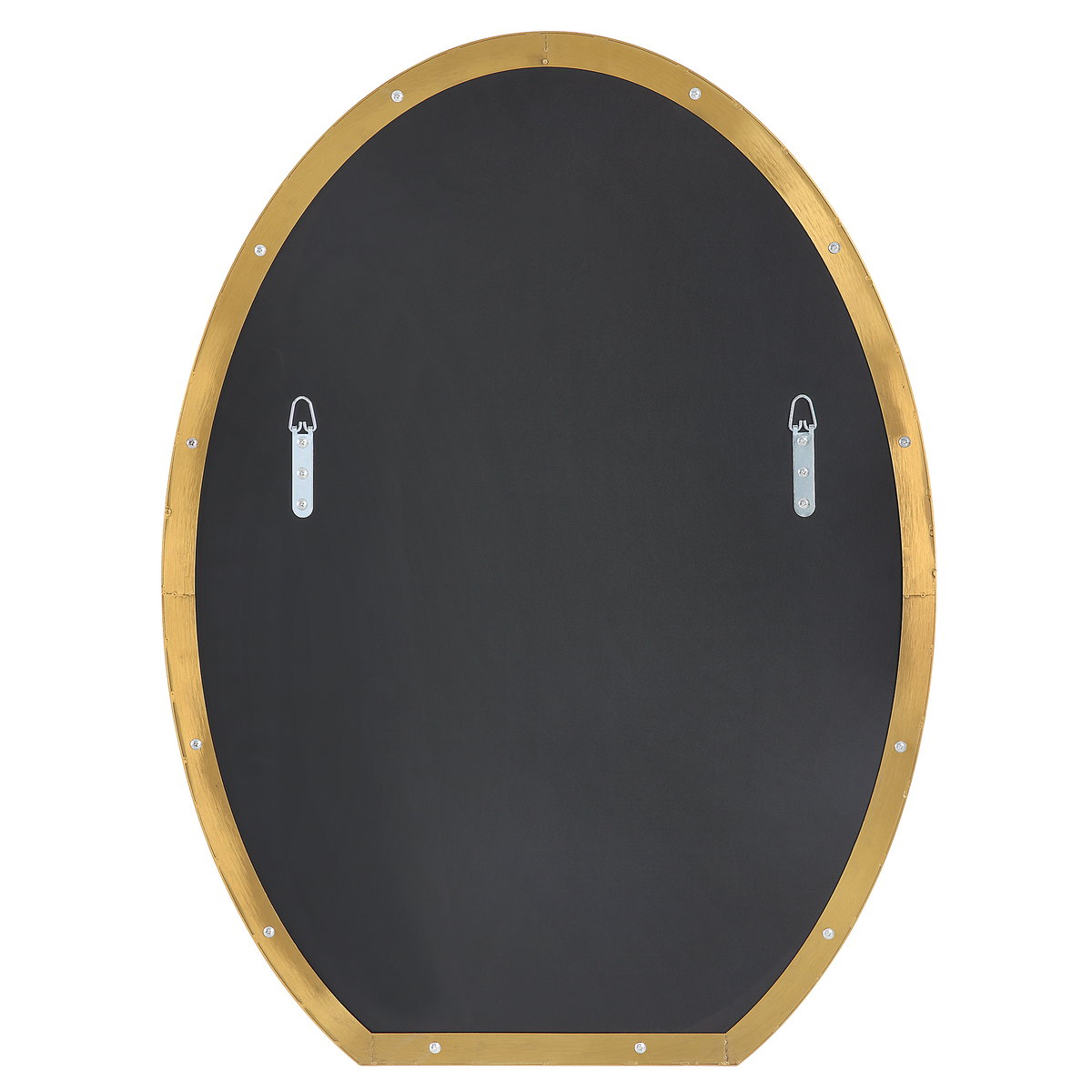 Cabell Brass Oval Mirror, by Uttermost, 24" width x 32" height x 1" depth View 8