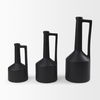 Burton 10.8H Small Matte Black Ceramic Jug Vase thumbnail 11