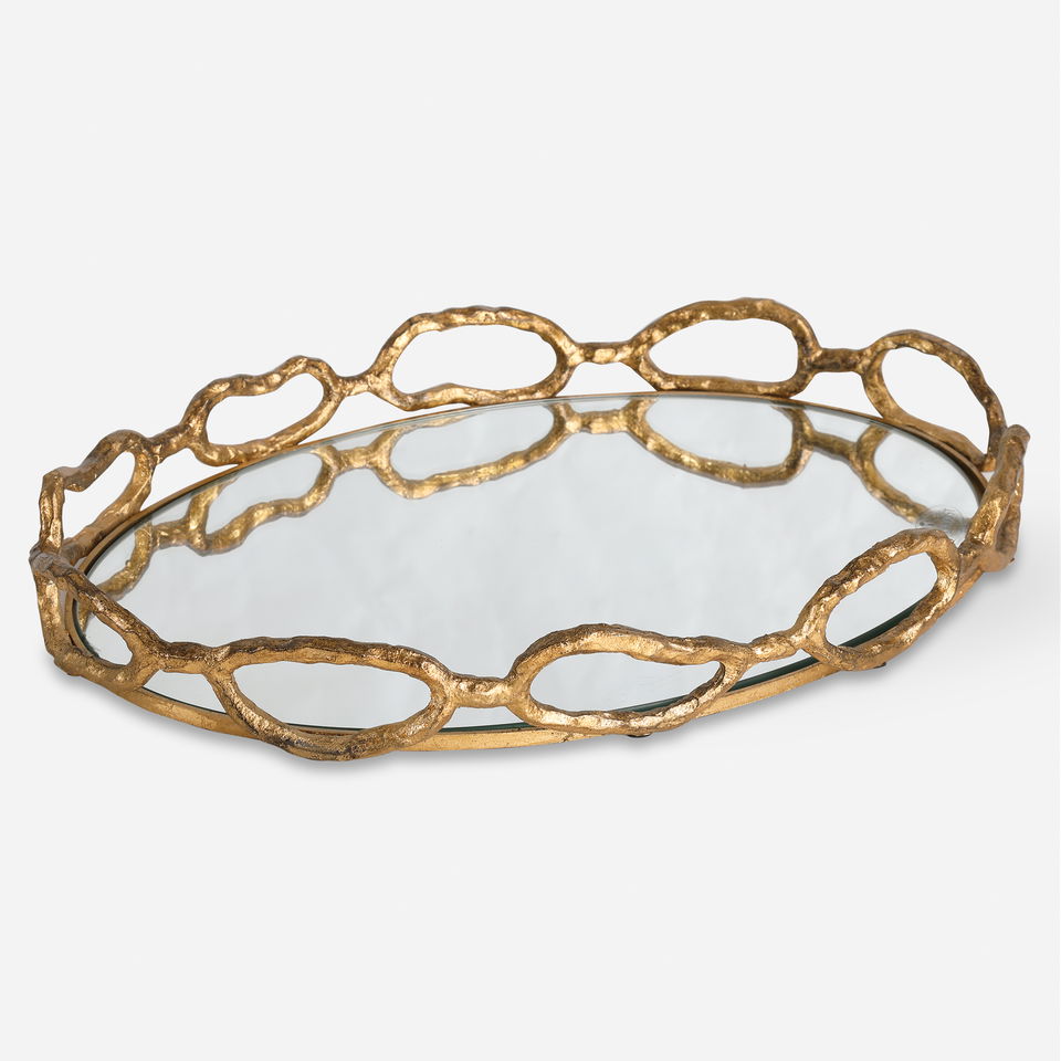 Cable Chain Mirrored Tray