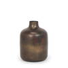 Daya Medium Antiqued Gold Metal Vase, by Mercana, 6.3" length x 6.3" width x 8.66" height thumbnail 1