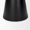 Mitchell 22.0L x 22.0W x 23.0H Black Metal Pedetal Base with Brown Wood Top Side Table thumbnail 6