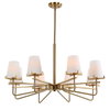 Lassen 8 Light Brass Chandelier, by Uttermost, 36" width x 20.25" height x 36" diameter x 36" depth thumbnail 8