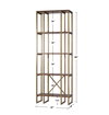 Karishma Antique Gold Etagere, Shelving & Bookcase by Uttermost, 32" width x 89" height x 14" depth thumbnail 3