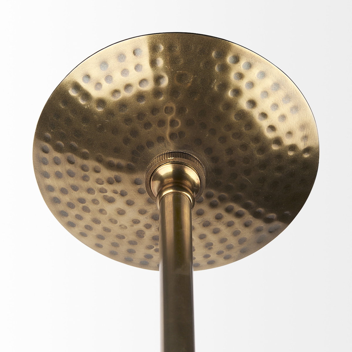 Garnet 13L x 13W Gold Hammered Metal Pendant Light, by Mercana, 14.5" length x 14.5" width x 3.25" height View 5
