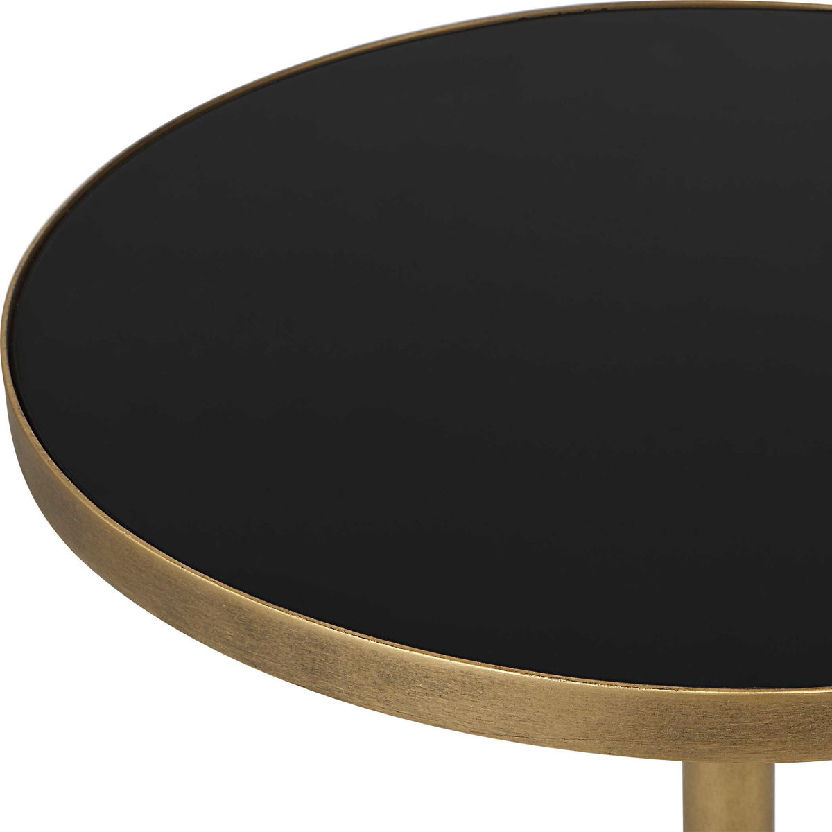Comet Geometric Bronze Accent Table, Side & End Table by Uttermost, 14" width x 24.25" height x 14" depth View 6