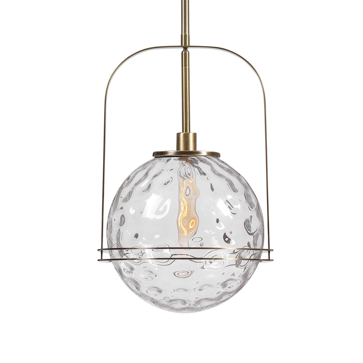 Mimas 1 Light Globe Pendant, Ceiling Light by Uttermost, 13" width x 20.25" height x 13" diameter x 13" depth View 1