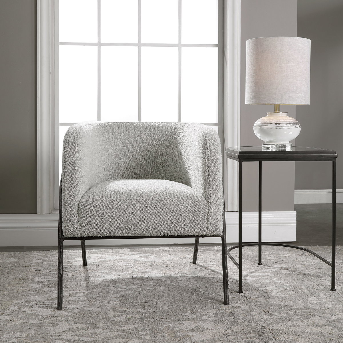 Jacobsen Accent Chair, by Uttermost, 27" width x 29" height x 27" depth View 2