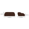 Amelia Double Chaise Modular Sectional Chestnut thumbnail 8