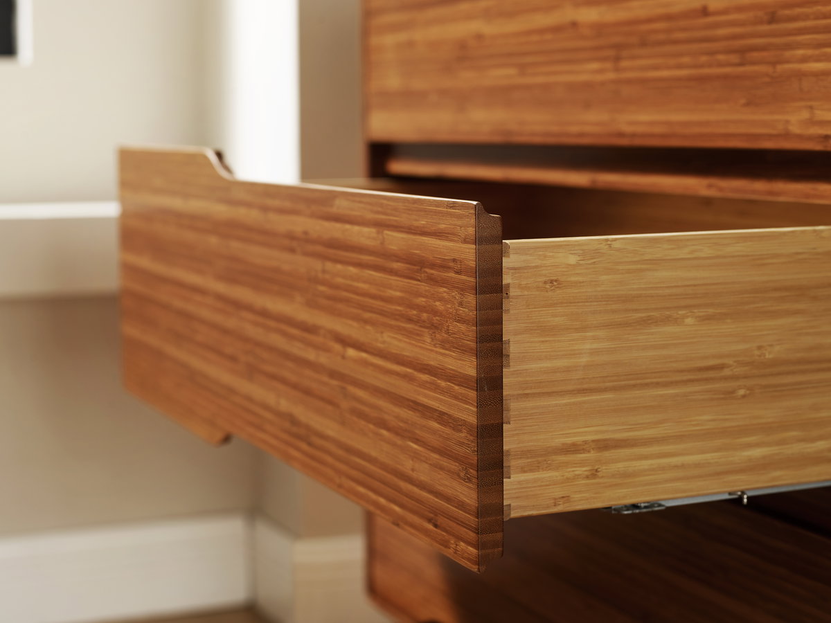 Currant Six Drawer Double Dresser, Amber, by Greenington, 19" length x 64" width x 34.25" height View 9