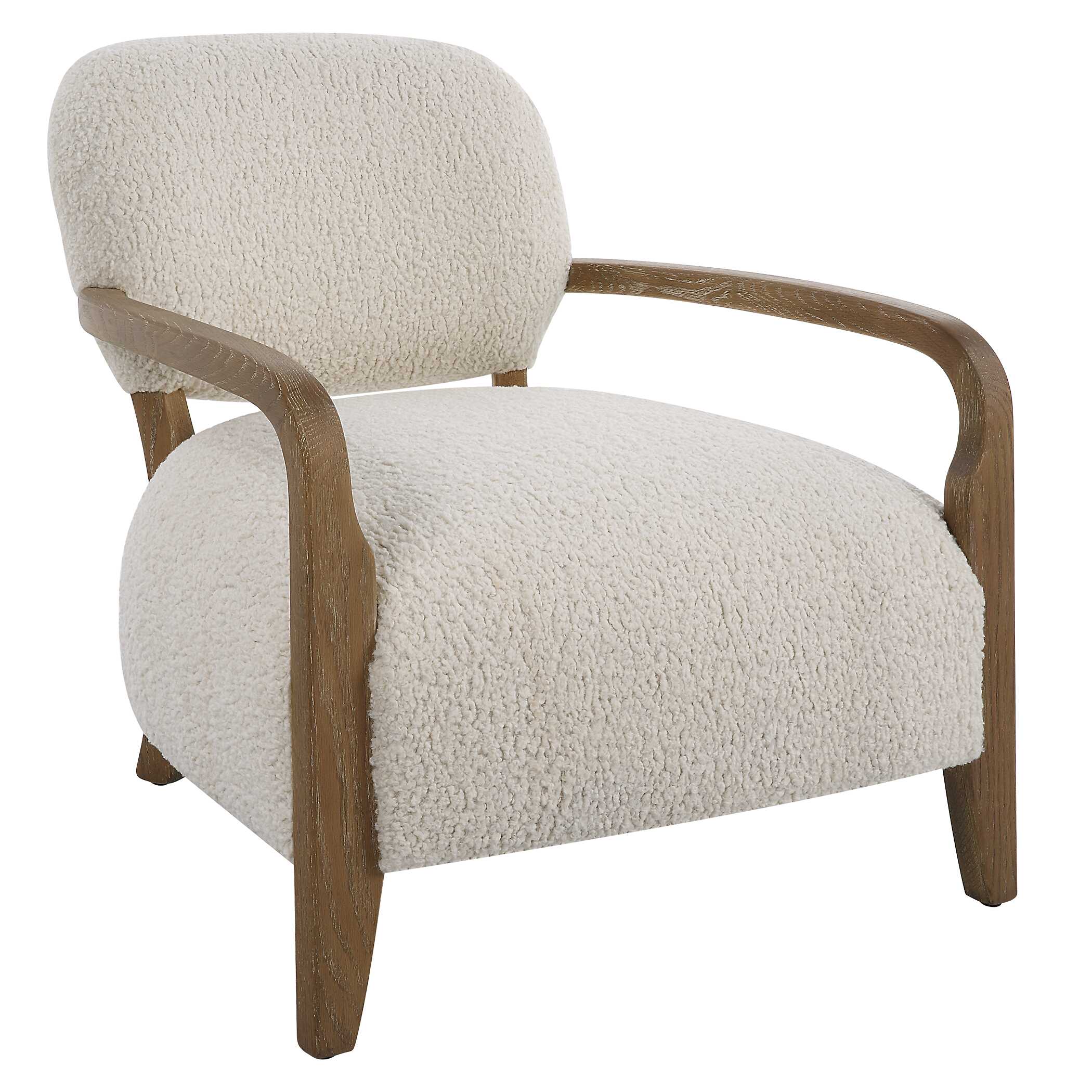 Telluride Natural Shearling Accent Chair large image 