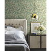Rainforest Leaves Teal Wallpaper, by York Wall, 33' length x 1'9" width x 0.02" depth thumbnail 2