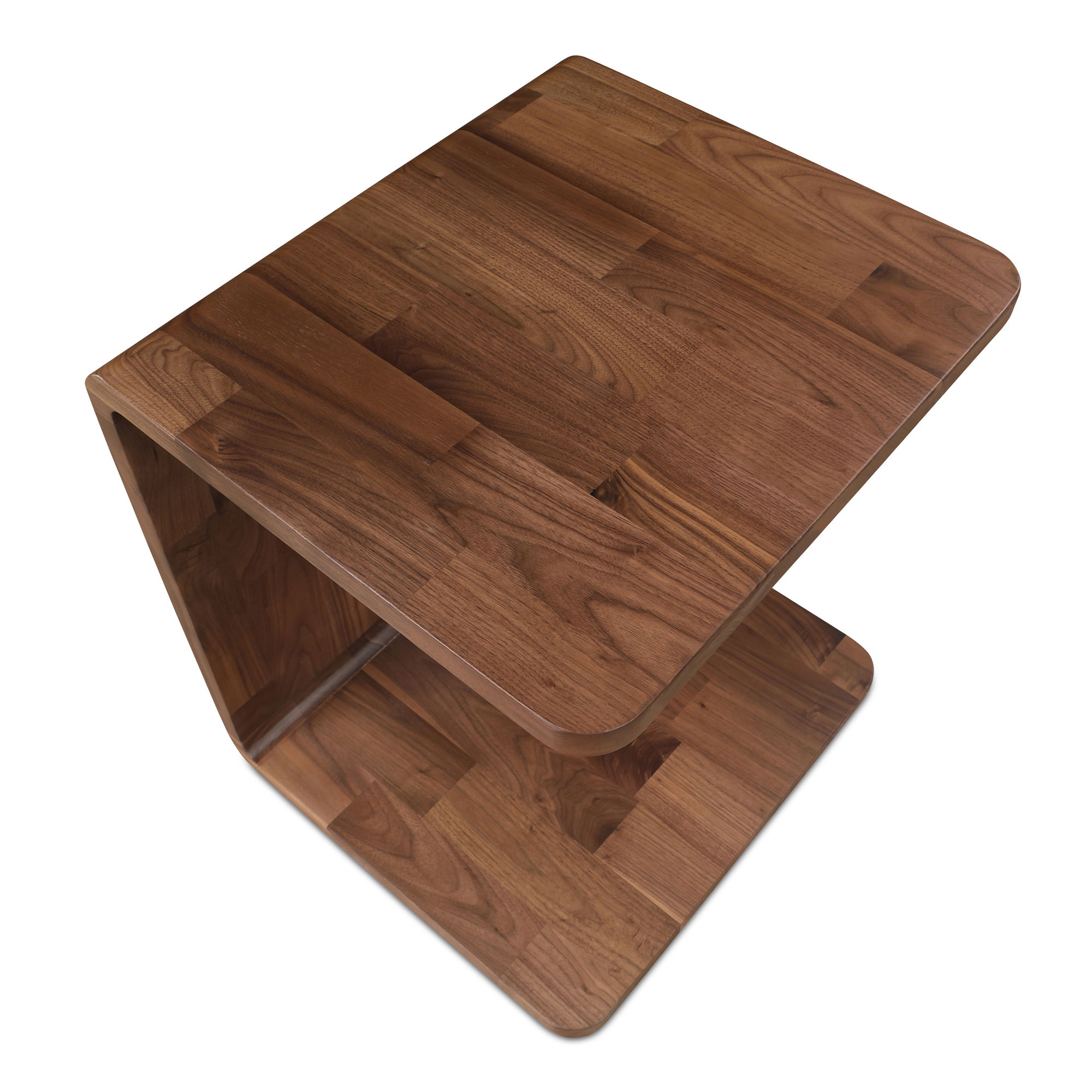 Carrie Side Table Walnut, Cabinets & Sideboard by Moe's Home, 20.5" width x 22.7" height x 18.5" depth View 3