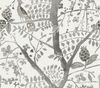 Peacock Block Print Grey Wallpaper thumbnail 0
