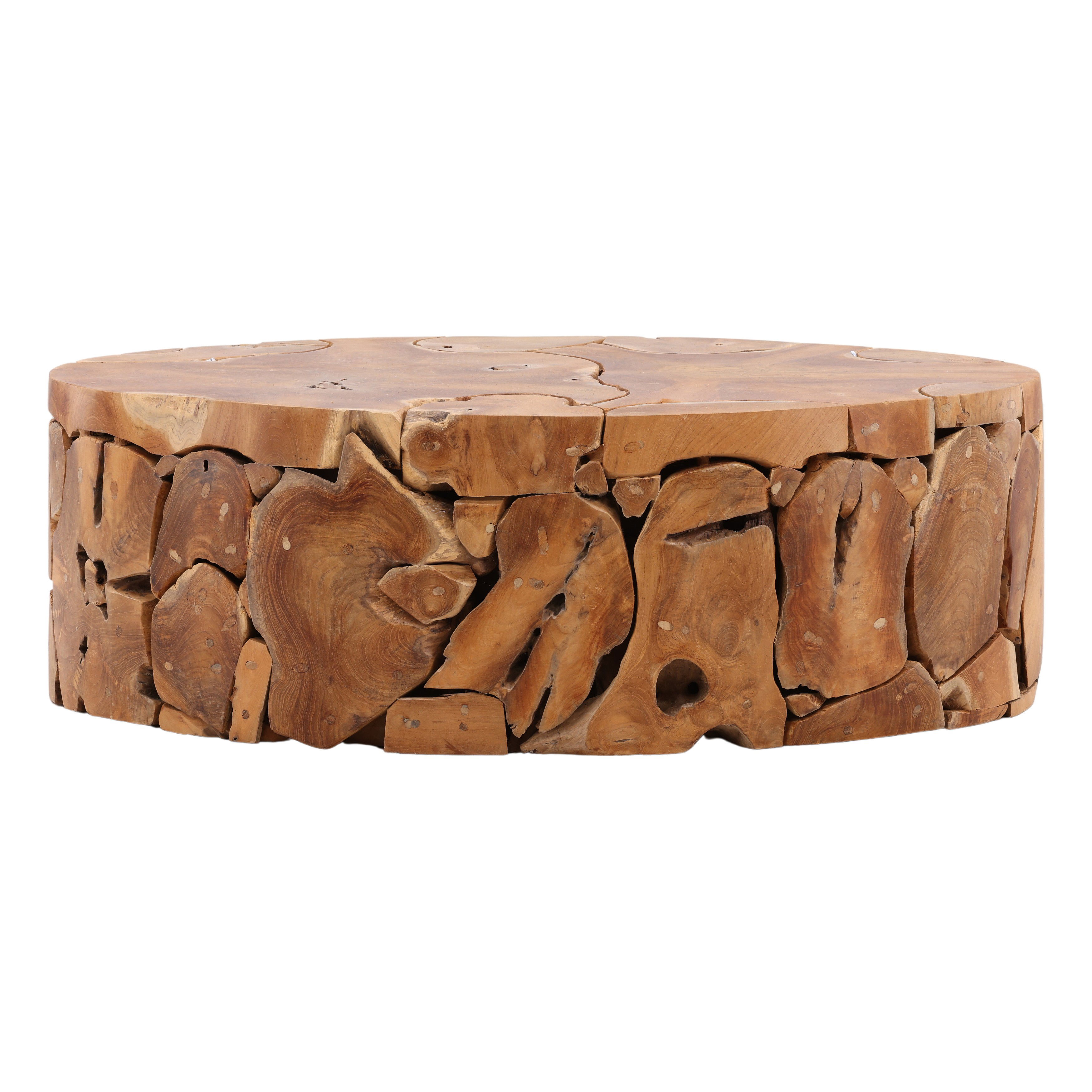 Braden Outdoor Coffee Table Natural, by Dovetail, 46.8" width x 15.9" height x 31.5" depth View 1