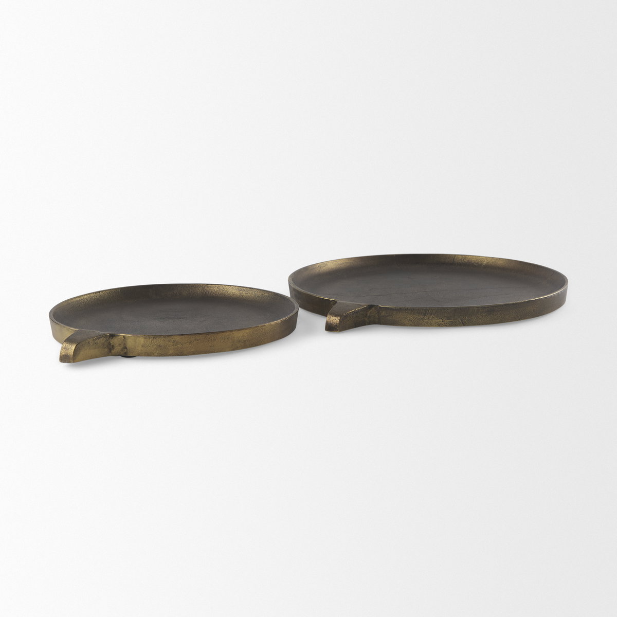 Marlowe Aluminium Tray - Small, Decorative Tray by Mercana, 14" length x 11.75" width x 1" height View 12