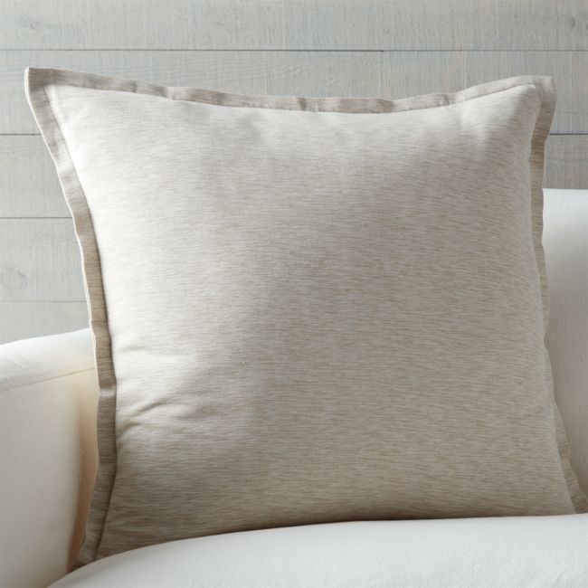 Online Designer Bedroom Linden Natural 23" Pillow with Down-Alternative Insert