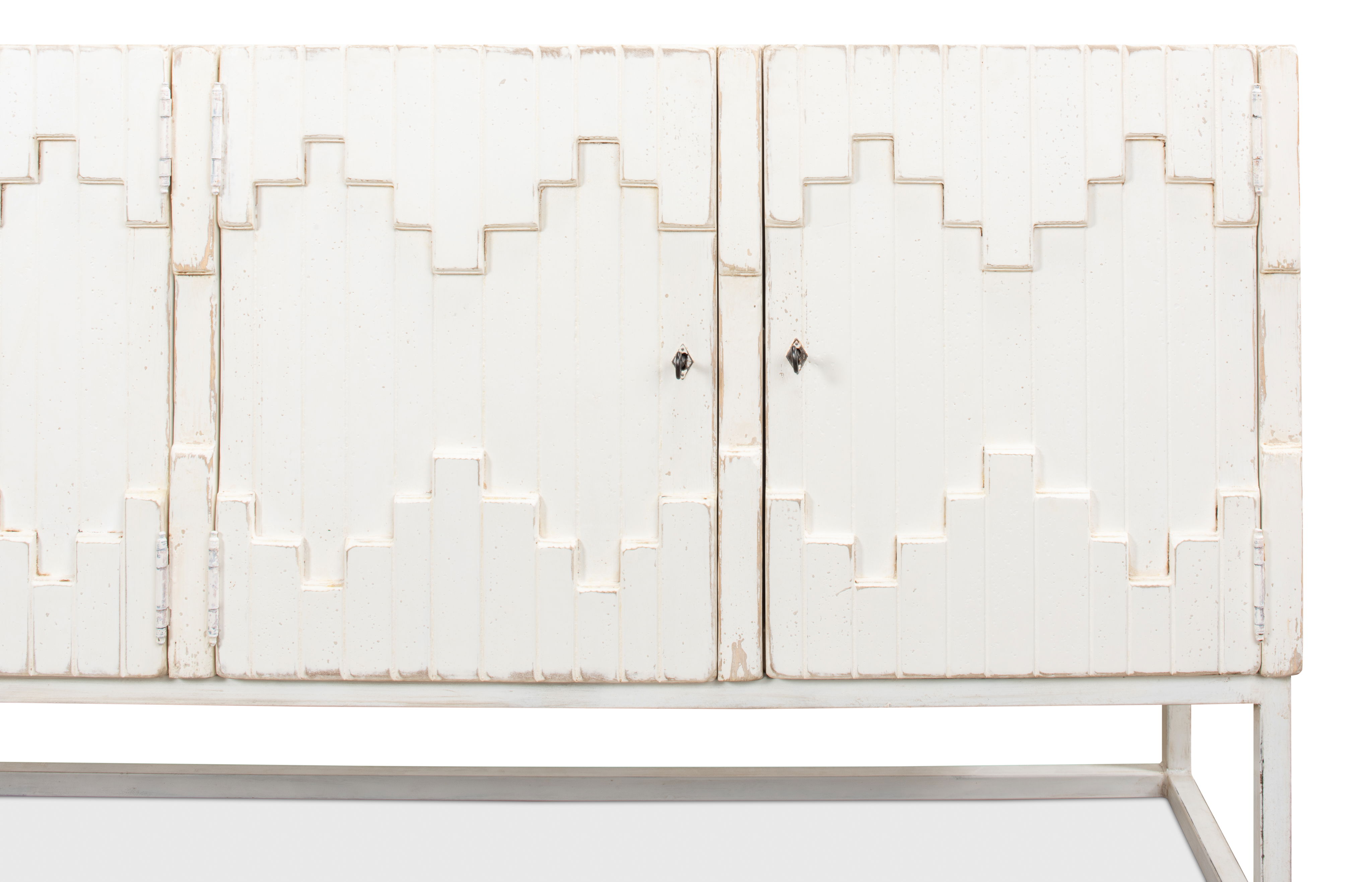 Aztec Sideboard On Stand, Whitewash large image 