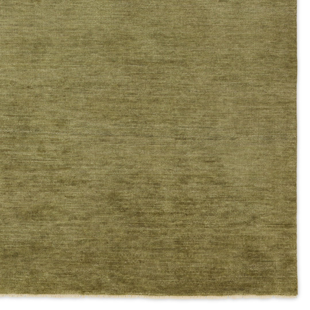 Jaipur Living Origin SAG16 Handknotted Solid Olive Green Area Rug (10'x14') large image 