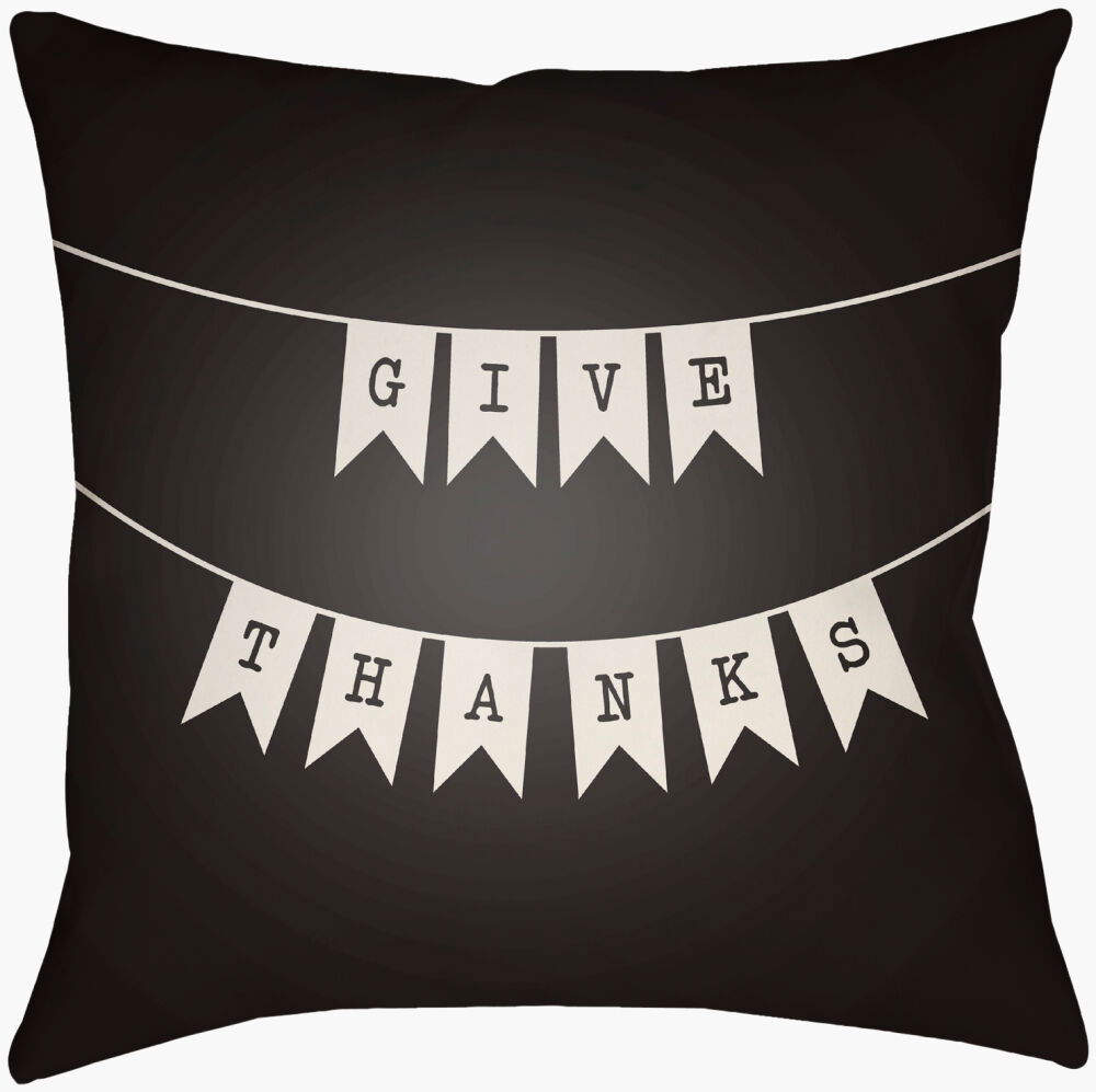 Banner Accent Pillow, Decorative Pillow by Surya, 18" length x 18" width