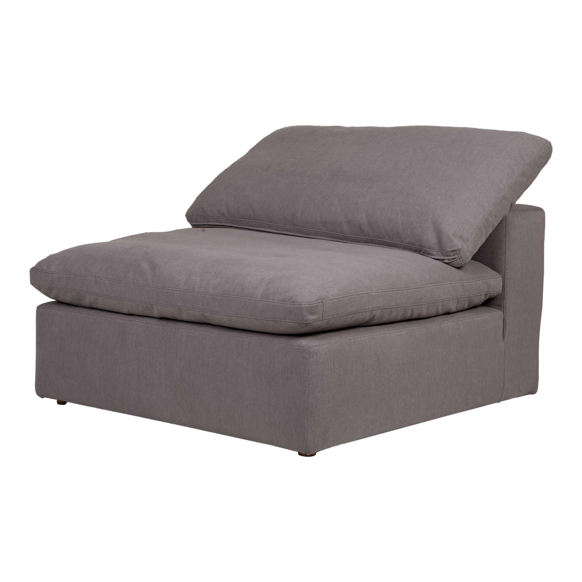Clay Slipper Chair Light Grey, Accent Chair by Moe's Home, 44.5" width x 32.5" height x 44.5" depth View 7