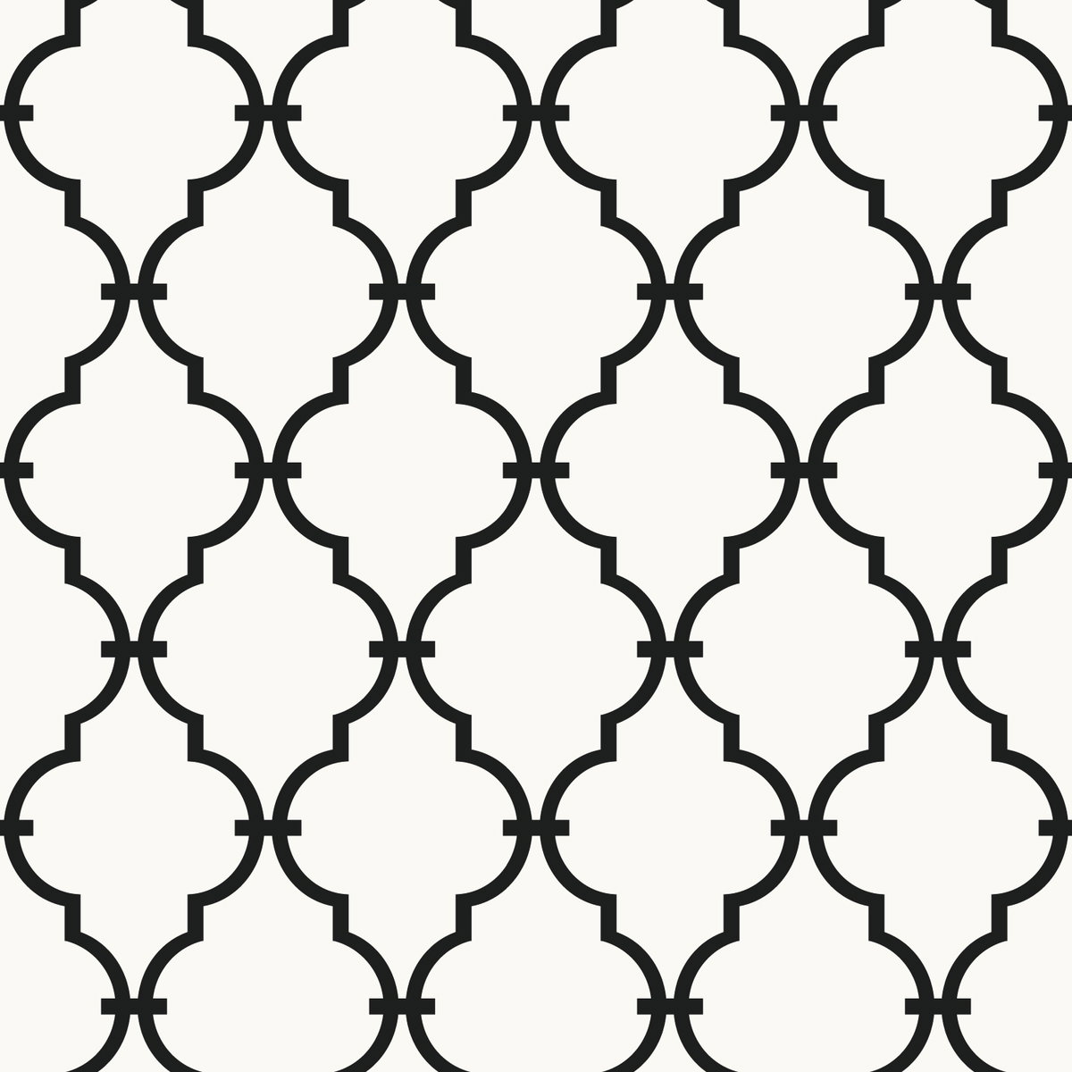 Modern Trellis Black Peel & Stick Wallpaper, by York Wall, 16'6" length x 1'8.5" width x 0.02" depth