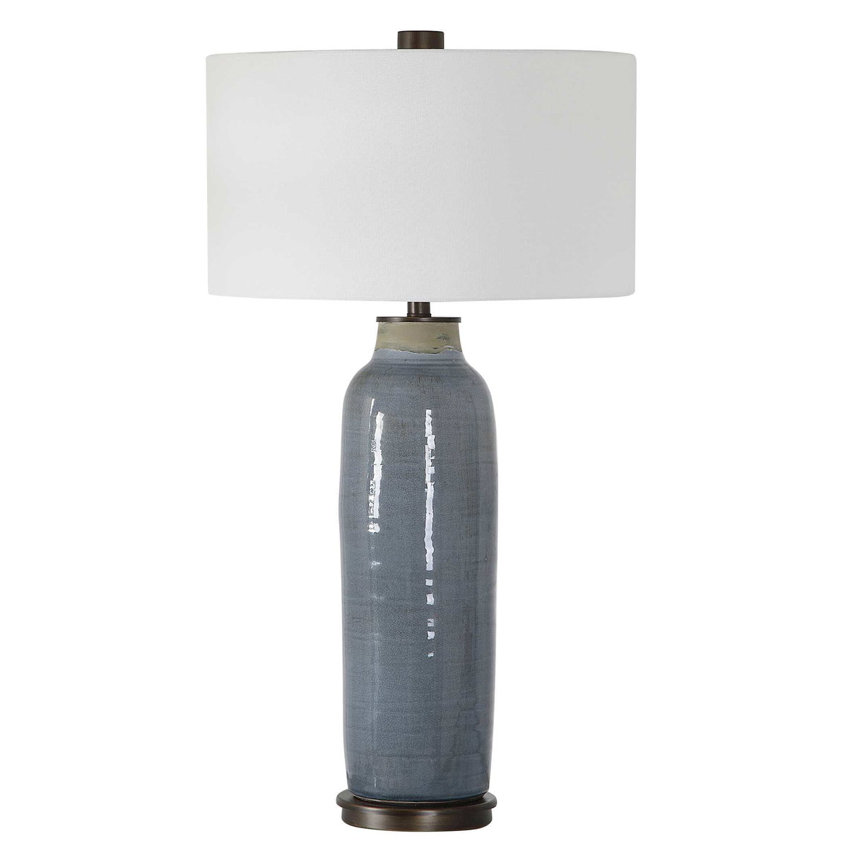 Vicente Slate Blue Table Lamp, by Uttermost, 18" width x 33.5" height x 18" depth View 6