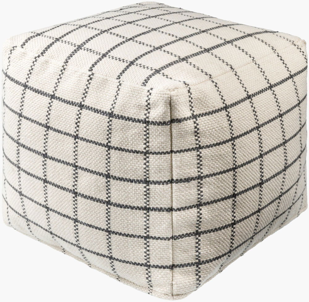 Charmaine Pouf, Ottoman by Surya, 18" width x 18" height