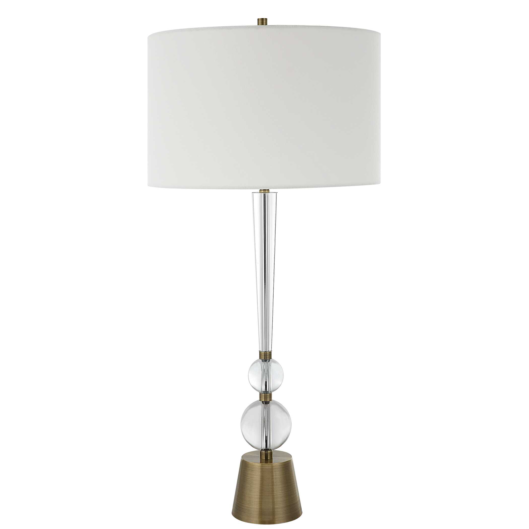 Annily Crystal Table Lamp, by Uttermost, 17" width x 36.75" height x 17" depth View 5