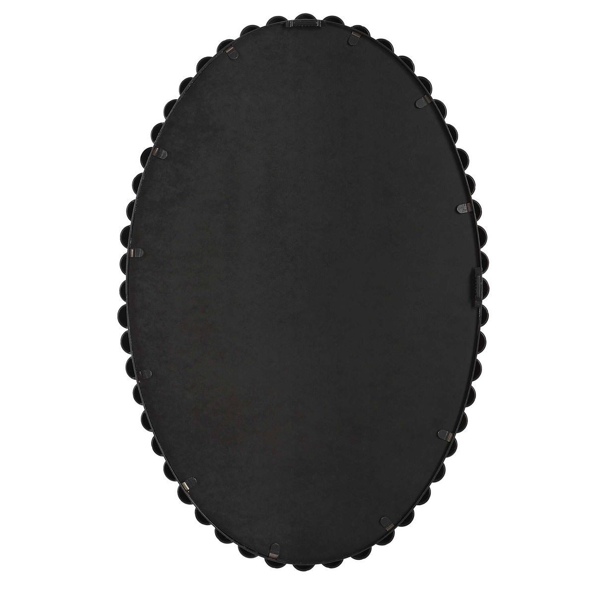 Serna Black Oval Mirror, by Uttermost, 20" width x 30" height x 1.75" depth View 7