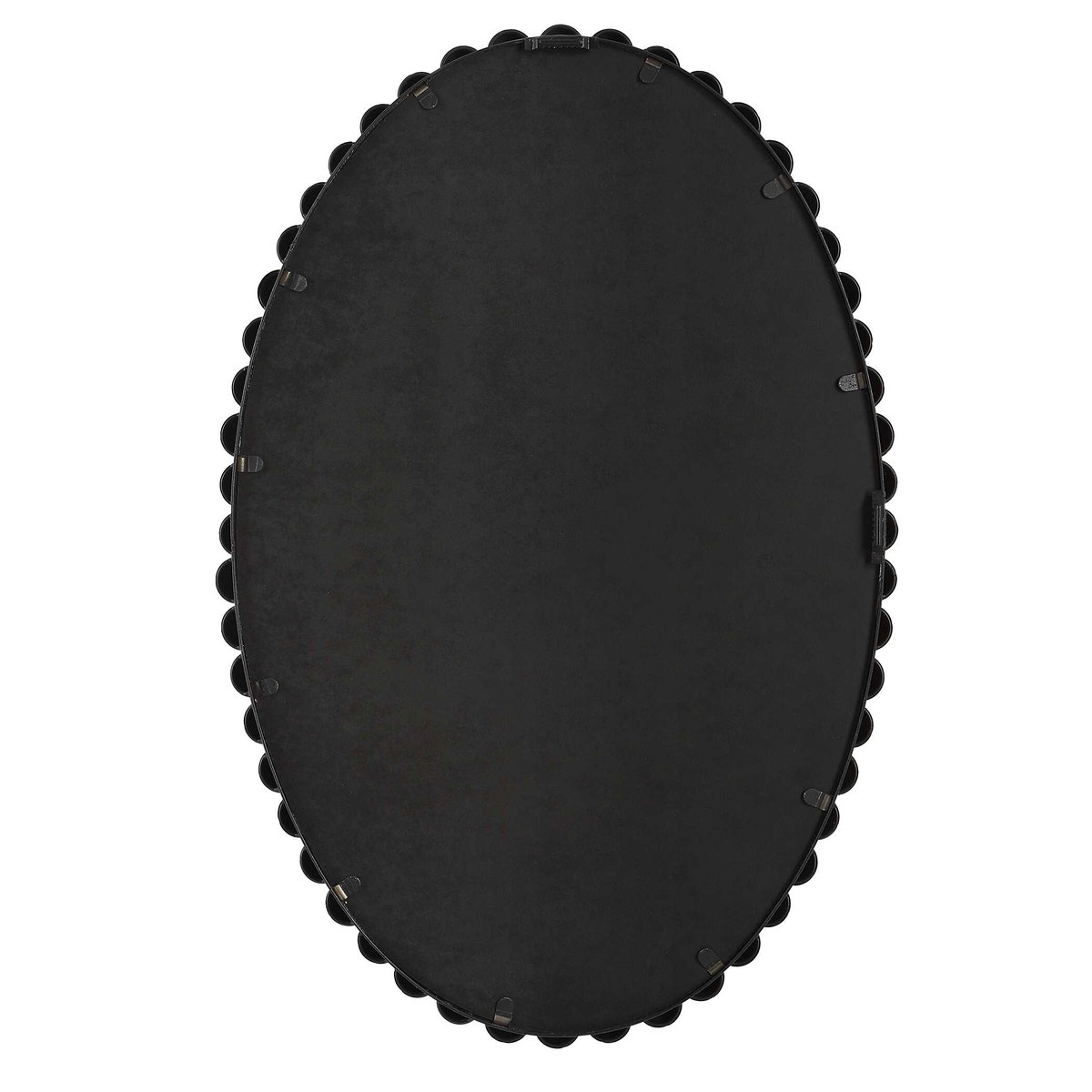 Serna Black Oval Mirror, by Uttermost, 20" width x 30" height x 1.75" depth View 7