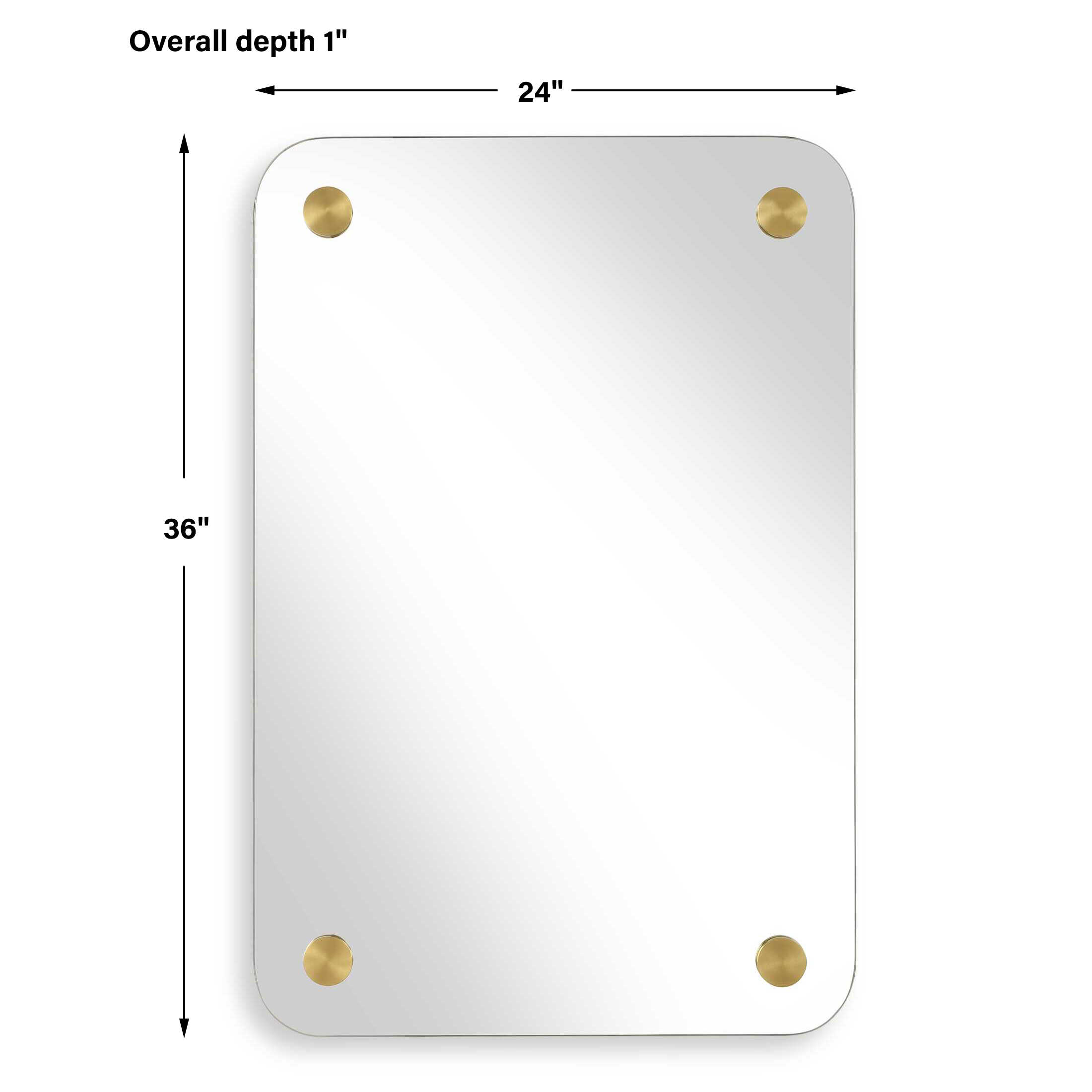 Hamrick Frameless Mirror, by Uttermost, 24" width x 36" height x 1" depth View 3