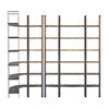 Taunton I 80L x  10.5W x 90H Brown Wood and Black Iron Six Shelving Unit, Shelving & Bookcase by Mercana, 80" length x 10.5" width x 90" height thumbnail 3