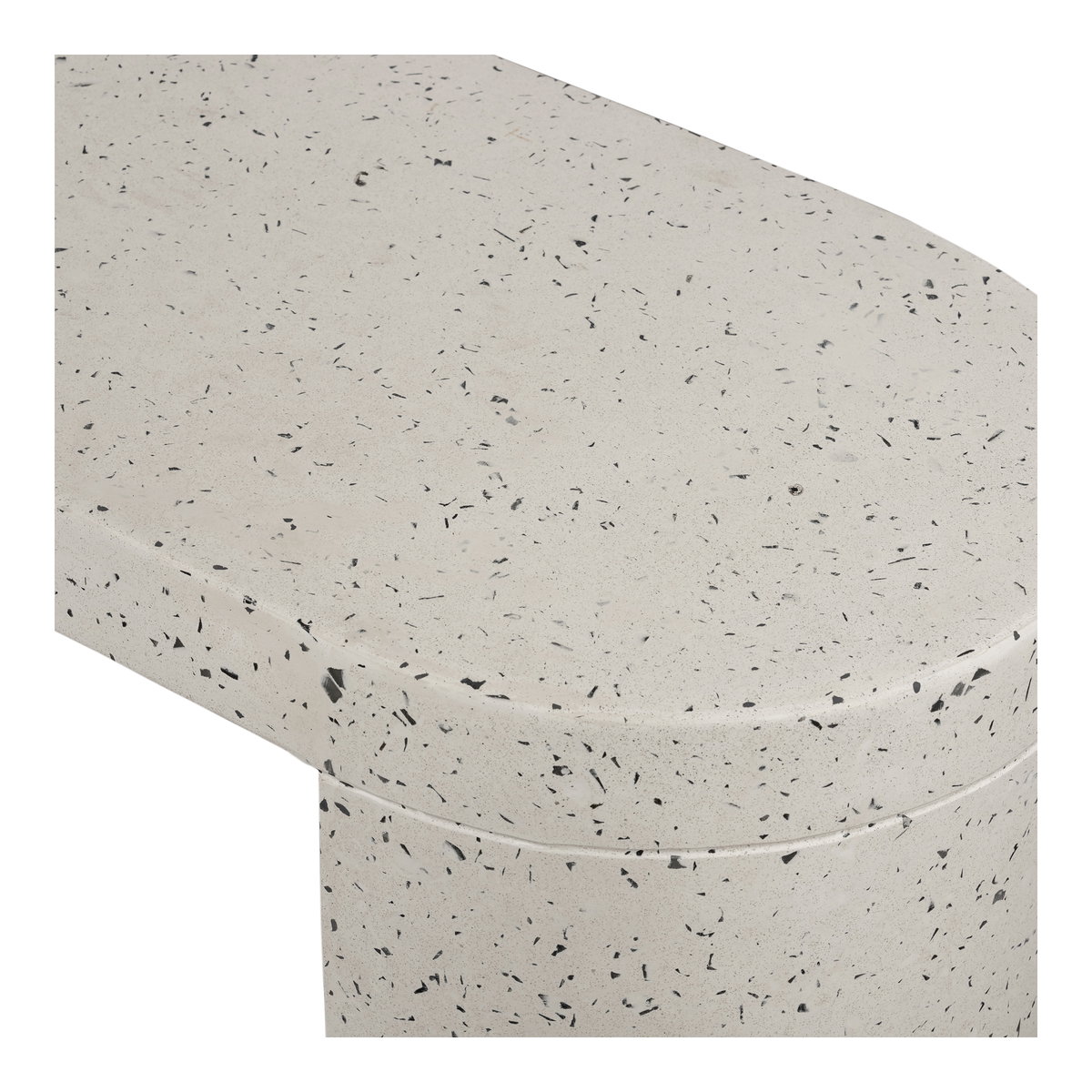 Lyon Outdoor Bench White Terrazzo, by Moe's Home, 5'10.9" width x 1'5.7" height x 1'3" depth View 5