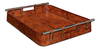 Safari Leather Tray, by Sarreid, 1'3" length x 1'7" width x 2" height thumbnail 7