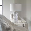 Waves Blue & White Table Lamp, by Uttermost, 16" width x 27.5" height x 16" depth thumbnail 9