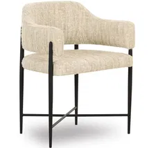 Online Designer Dining Room Bella Cream Textured Performance Boucle Dining Chair