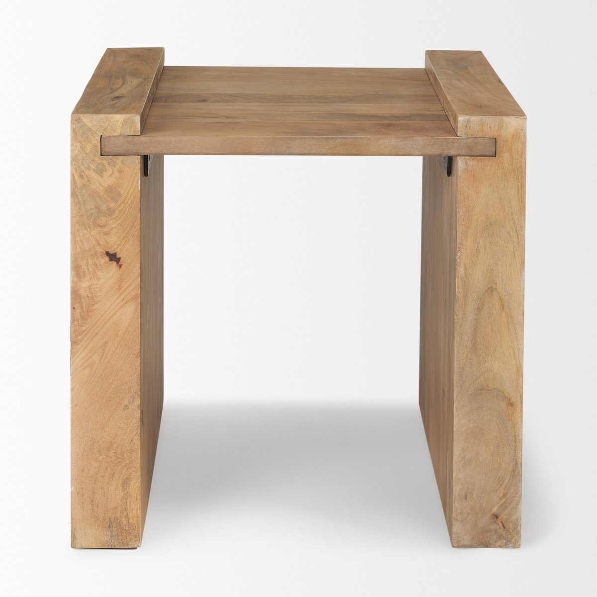Athelia Light Wood Accent Table, Side & End Table by Mercana, 23" length x 22" width x 22.5" height View 4