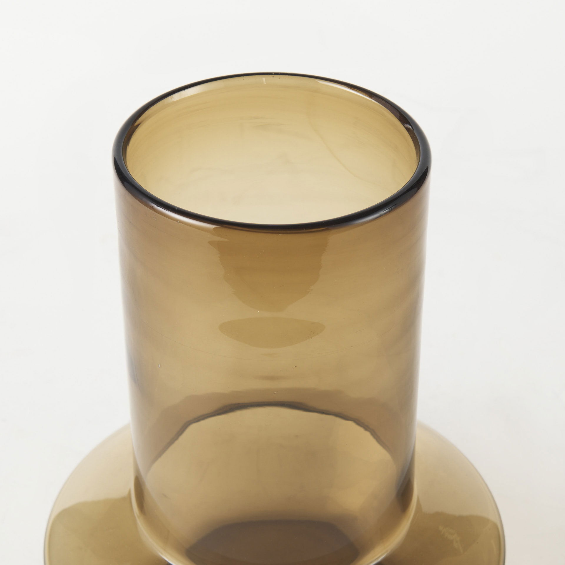 Amrita  Golden Brown Glass Vase, by Mercana, 8.31" length x 8.31" width x 9.72" height View 6