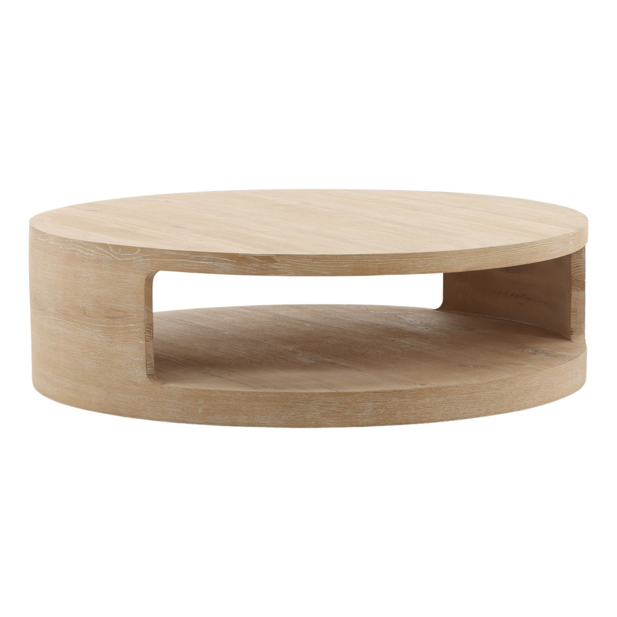 Hilaire Coffee Table Light Natural, by Dovetail, 51" width x 15.25" height x 51" diameter x 51" depth View 1