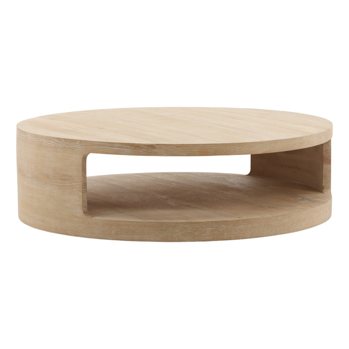 Hilaire Coffee Table Light Natural, by Dovetail, 51" width x 15.25" height x 51" diameter x 51" depth View 1